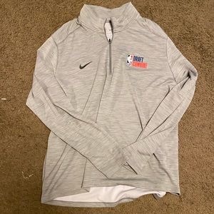Light gray Nike NBA Draft Combine quarter zip